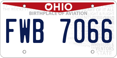 OH license plate FWB7066