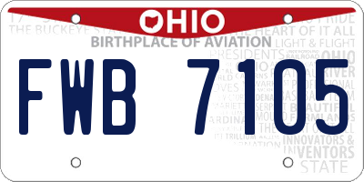 OH license plate FWB7105