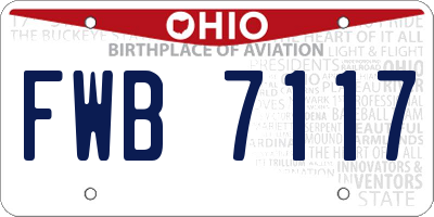 OH license plate FWB7117