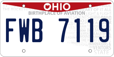 OH license plate FWB7119