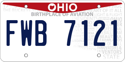 OH license plate FWB7121