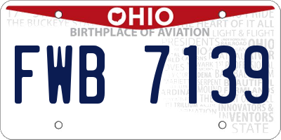 OH license plate FWB7139