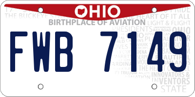 OH license plate FWB7149