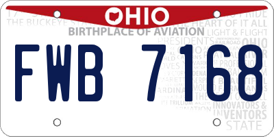 OH license plate FWB7168