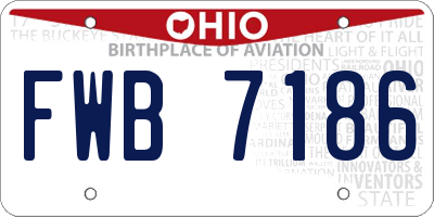 OH license plate FWB7186