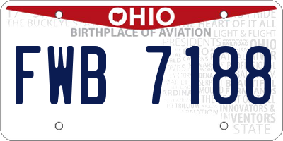 OH license plate FWB7188