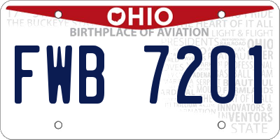 OH license plate FWB7201