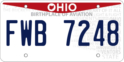 OH license plate FWB7248