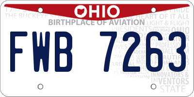 OH license plate FWB7263