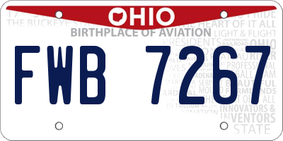 OH license plate FWB7267