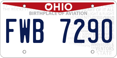 OH license plate FWB7290