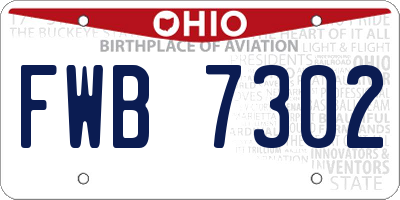 OH license plate FWB7302