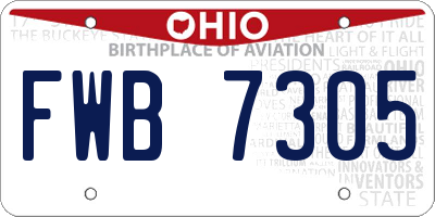 OH license plate FWB7305
