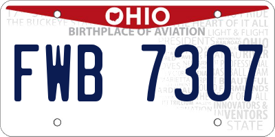 OH license plate FWB7307