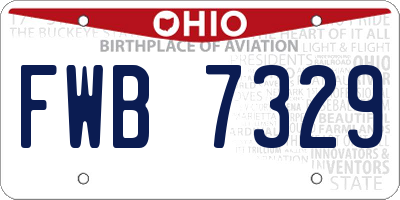 OH license plate FWB7329