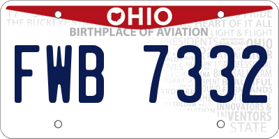 OH license plate FWB7332