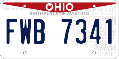 OH license plate FWB7341