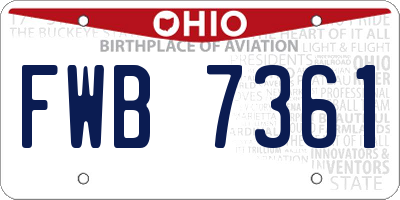 OH license plate FWB7361