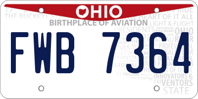 OH license plate FWB7364