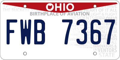 OH license plate FWB7367