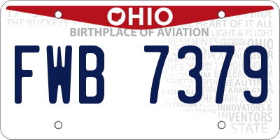 OH license plate FWB7379