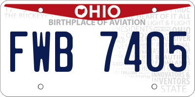 OH license plate FWB7405