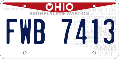 OH license plate FWB7413