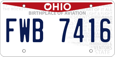 OH license plate FWB7416