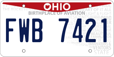 OH license plate FWB7421