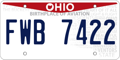 OH license plate FWB7422