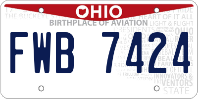 OH license plate FWB7424