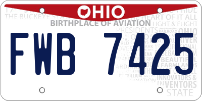 OH license plate FWB7425