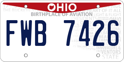 OH license plate FWB7426