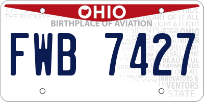 OH license plate FWB7427