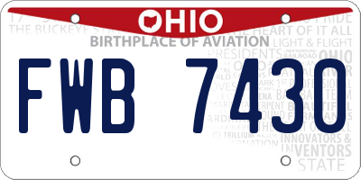 OH license plate FWB7430