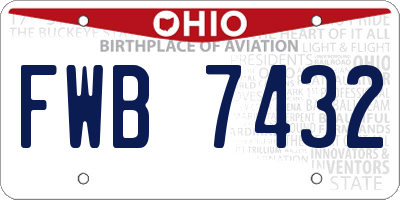 OH license plate FWB7432