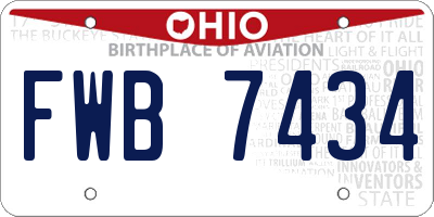 OH license plate FWB7434