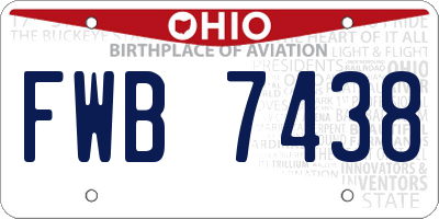 OH license plate FWB7438