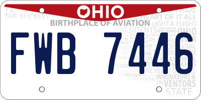 OH license plate FWB7446