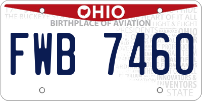 OH license plate FWB7460