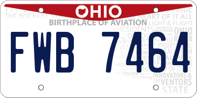 OH license plate FWB7464