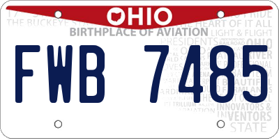 OH license plate FWB7485