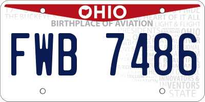 OH license plate FWB7486
