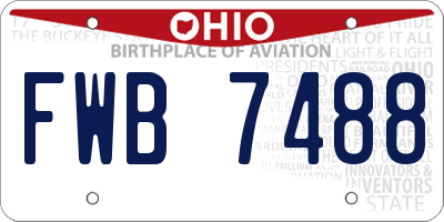 OH license plate FWB7488