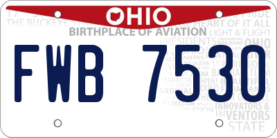 OH license plate FWB7530