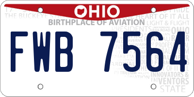 OH license plate FWB7564