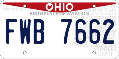 OH license plate FWB7662