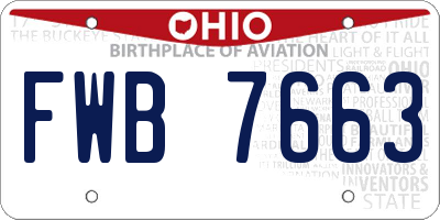 OH license plate FWB7663