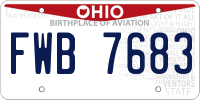 OH license plate FWB7683