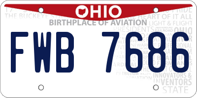 OH license plate FWB7686